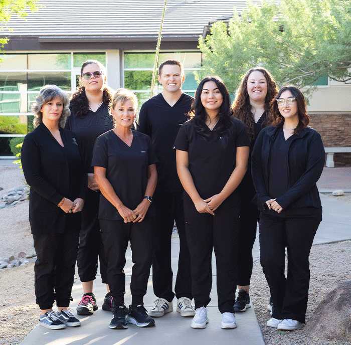 Group photo of the Johansen Dental team.